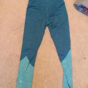 Champion leggings girls size 7-8 blue/cyan